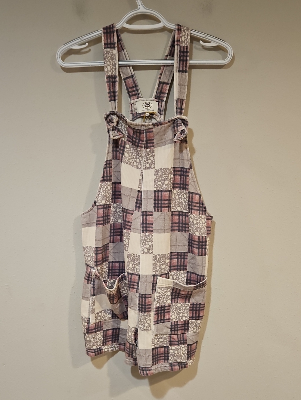 Lucky Brand Laura Ashley Patch Overall Shortd